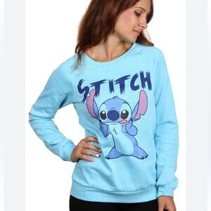 Disney stitch light blue graphics sweater size sweatshirt size XL